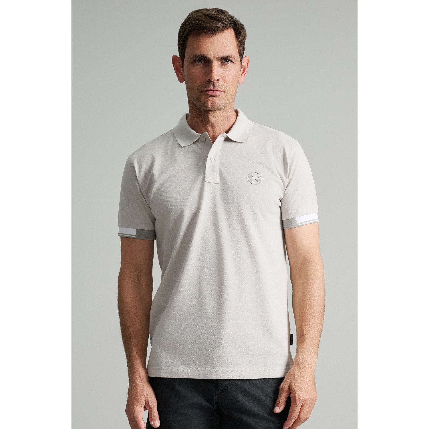 Navy & Green Ανδρική Μπλούζα Polo 100% Βαμβάκι