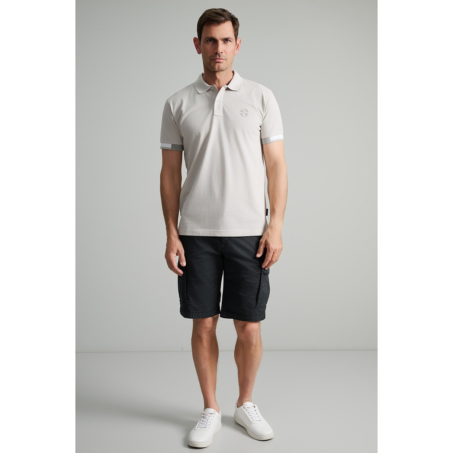 Navy & Green Ανδρική Μπλούζα Polo 100% Βαμβάκι