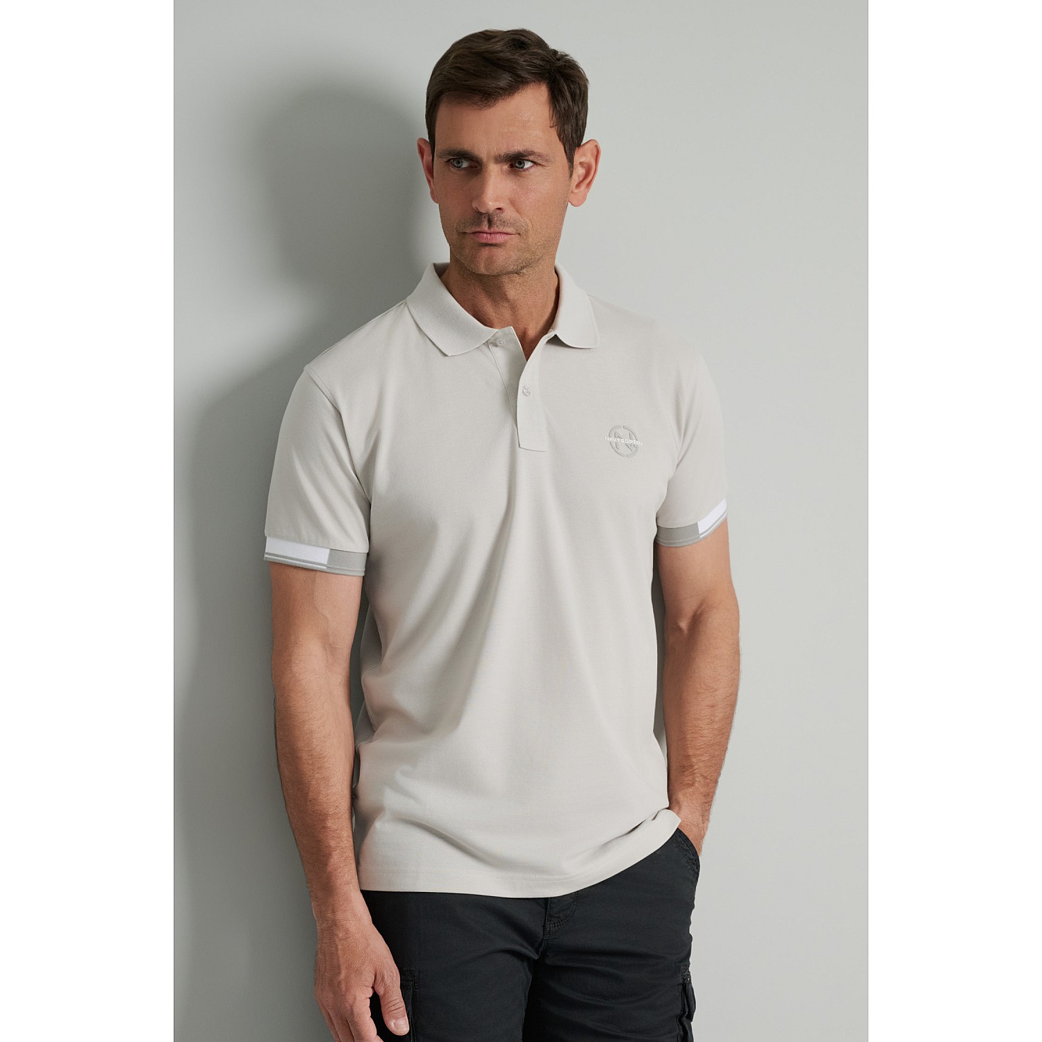Navy & Green Ανδρική Μπλούζα Polo 100% Βαμβάκι