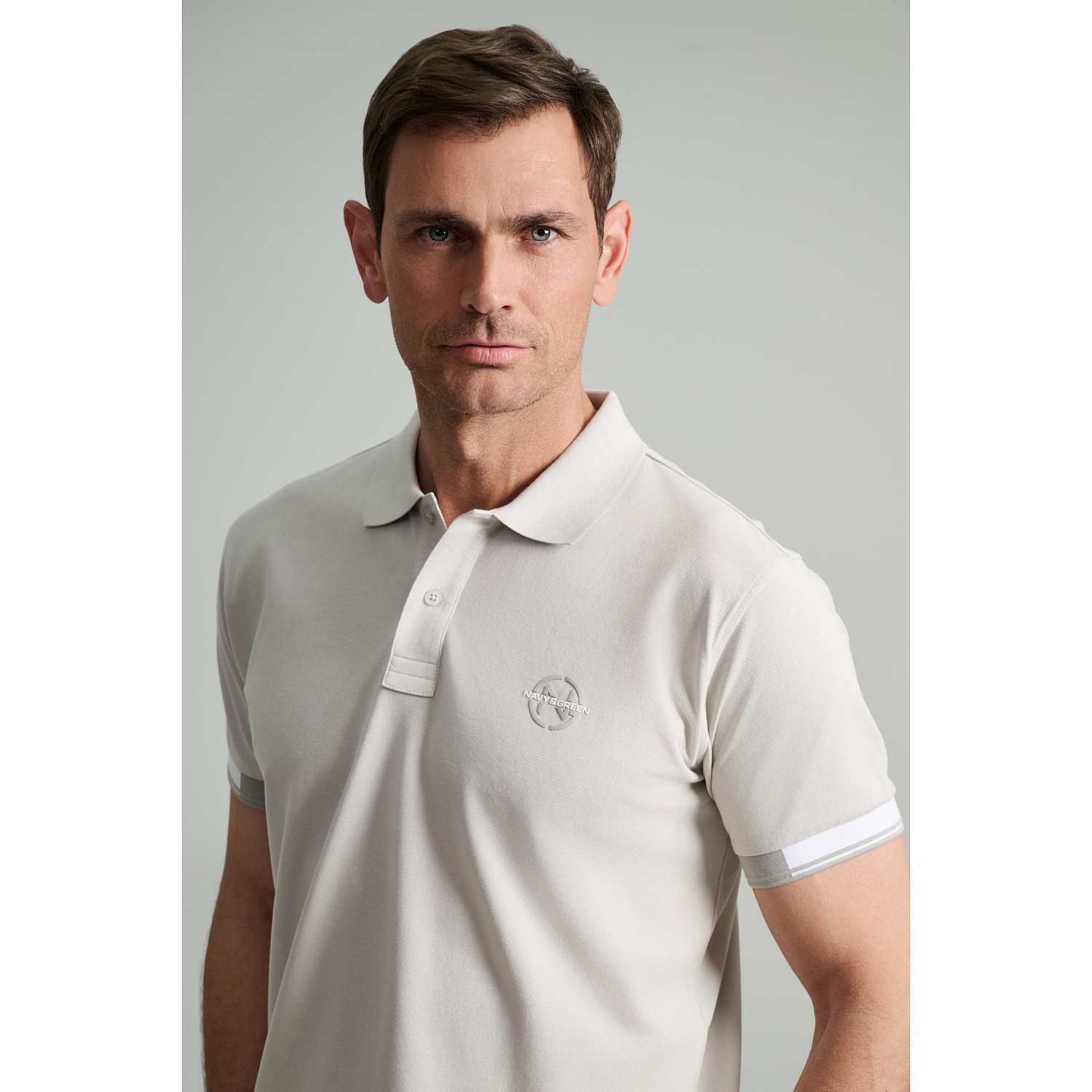 Navy & Green Ανδρική Μπλούζα Polo 100% Βαμβάκι