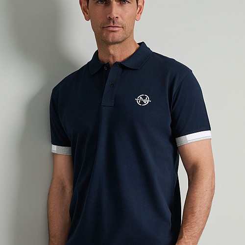 Navy & Green Ανδρική Μπλούζα Polo 100% Βαμβάκι