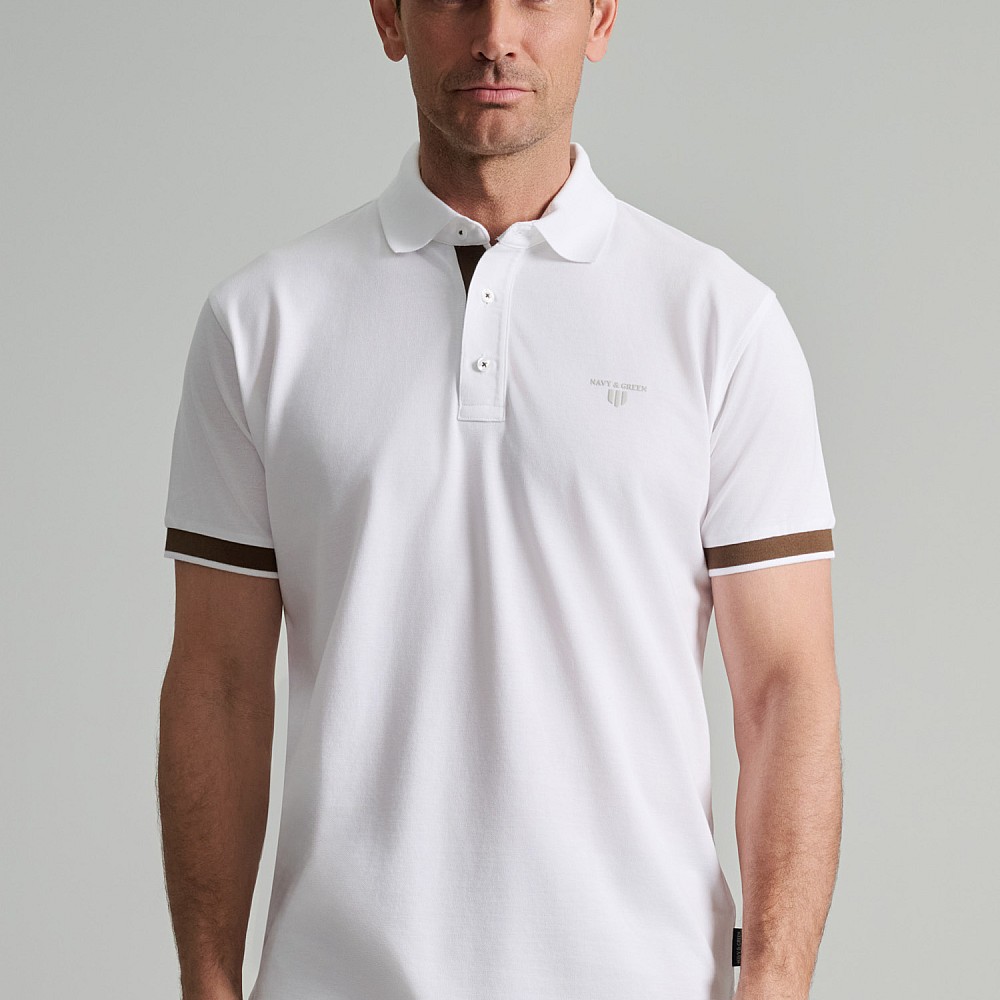 Navy & Green Ανδρική Μπλούζα Polo 100% Βαμβάκι