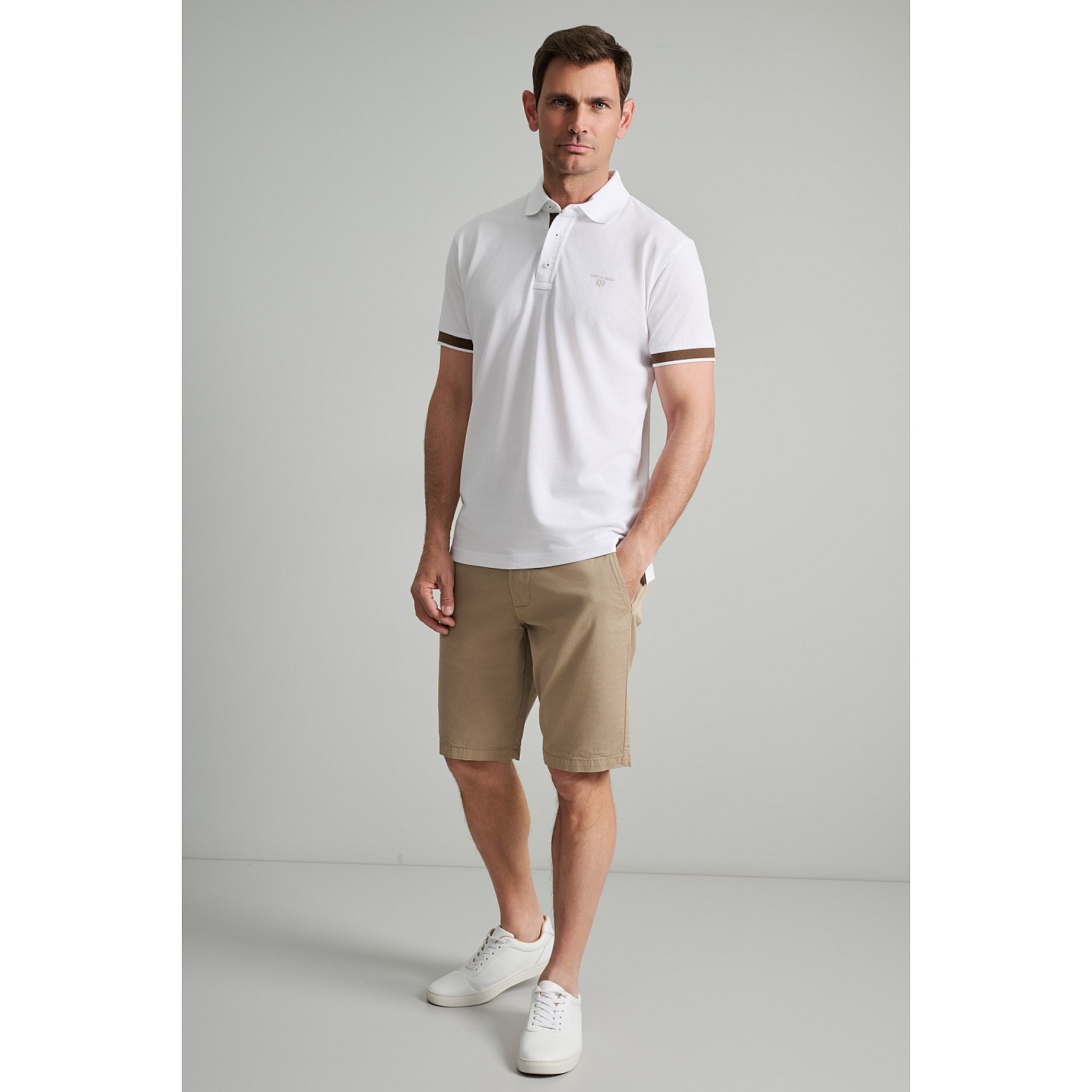 Navy & Green Ανδρική Μπλούζα Polo 100% Βαμβάκι