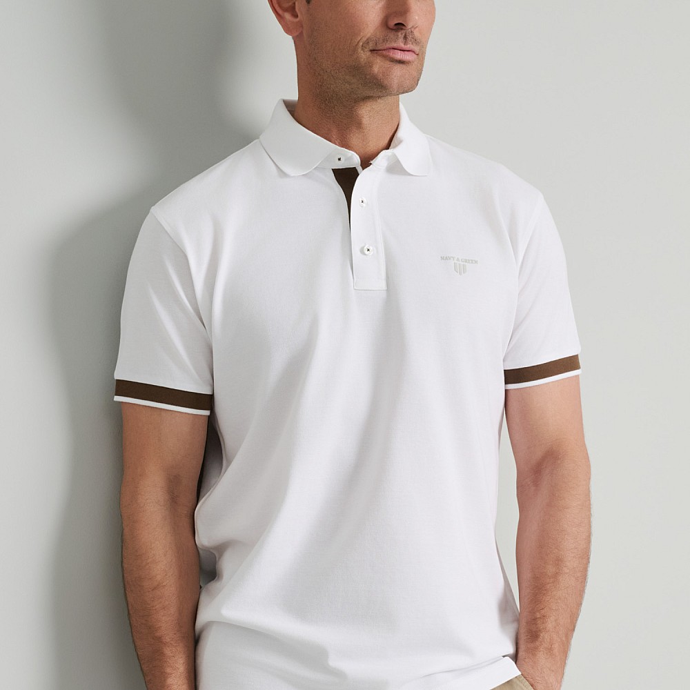Navy & Green Ανδρική Μπλούζα Polo 100% Βαμβάκι