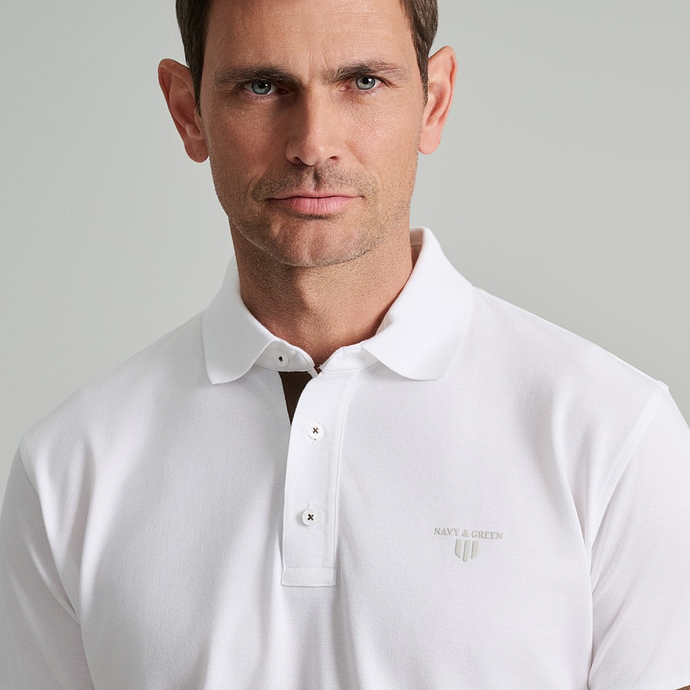 Navy & Green Ανδρική Μπλούζα Polo 100% Βαμβάκι