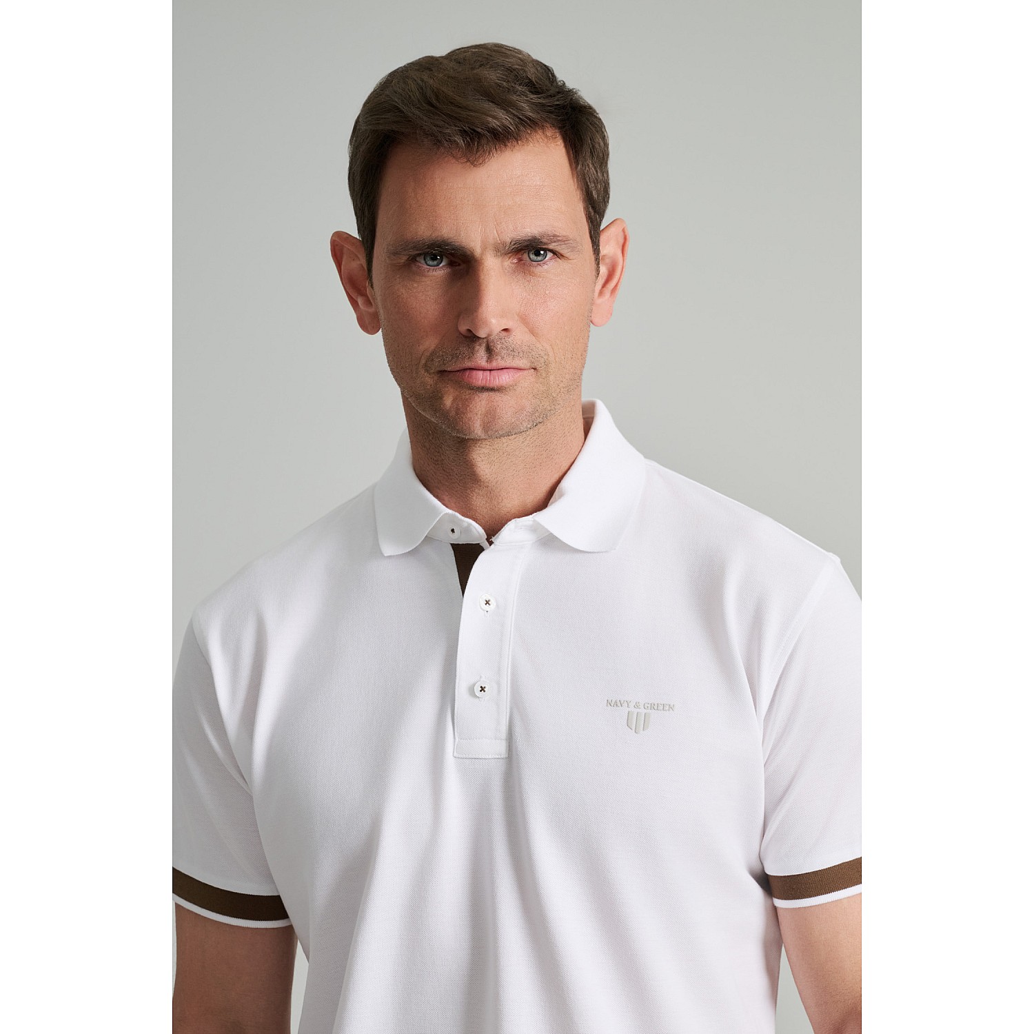 Navy & Green Ανδρική Μπλούζα Polo 100% Βαμβάκι