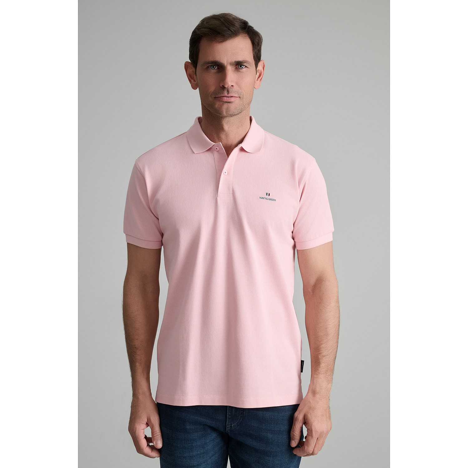 Navy & Green Ανδρική Μπλούζα Polo 100% Βαμβάκι