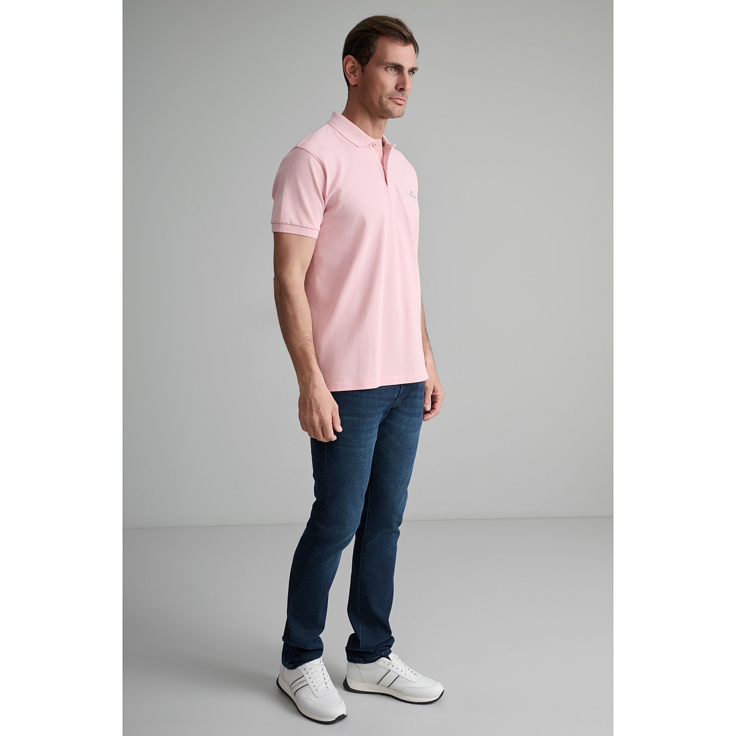 Navy & Green Ανδρική Μπλούζα Polo 100% Βαμβάκι