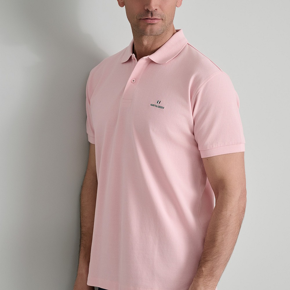 Navy & Green Ανδρική Μπλούζα Polo 100% Βαμβάκι