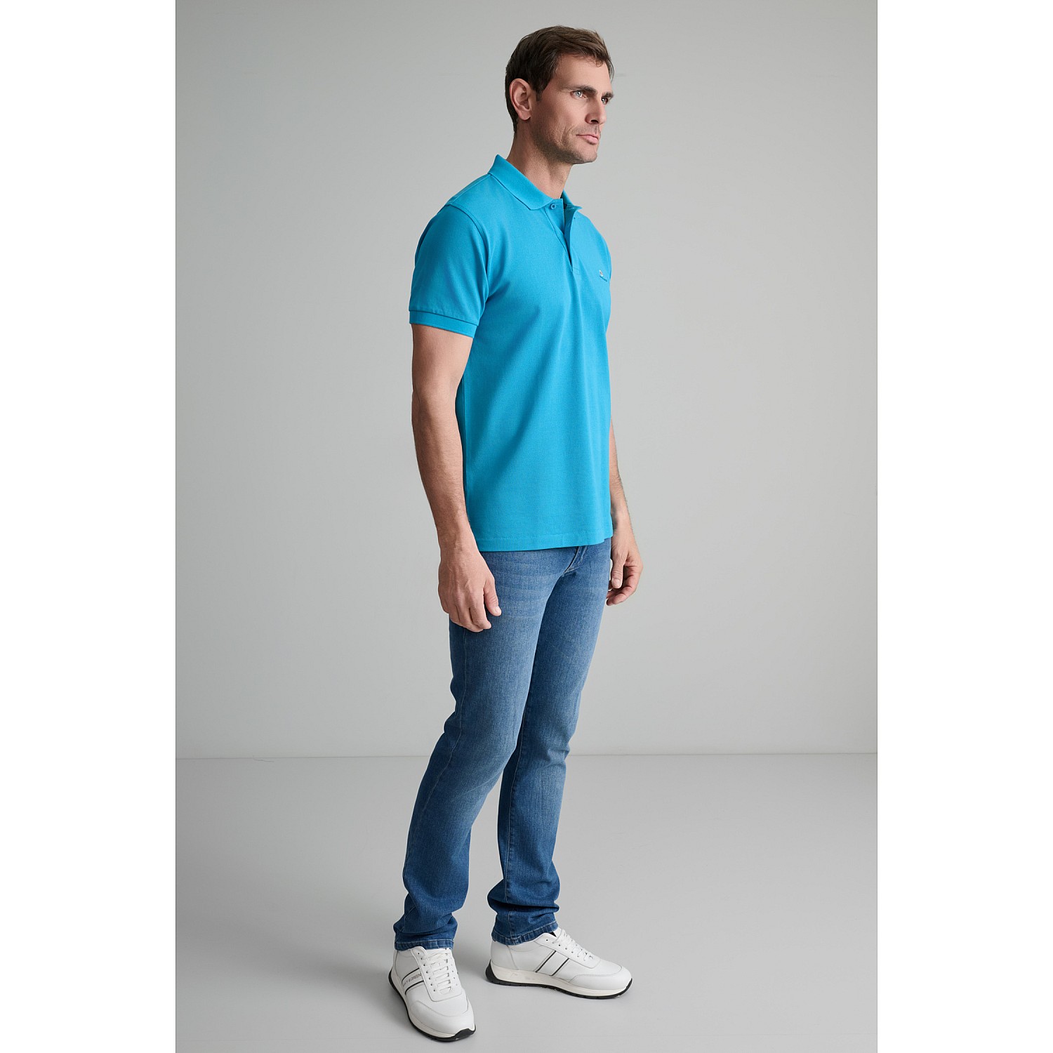 Navy & Green Ανδρική Μπλούζα Polo 100% Βαμβάκι