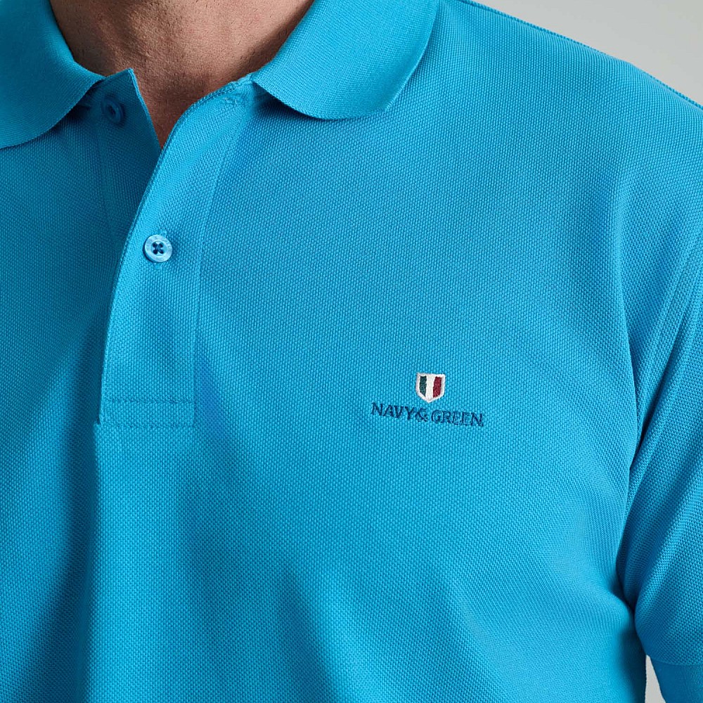 Navy & Green Ανδρική Μπλούζα Polo 100% Βαμβάκι