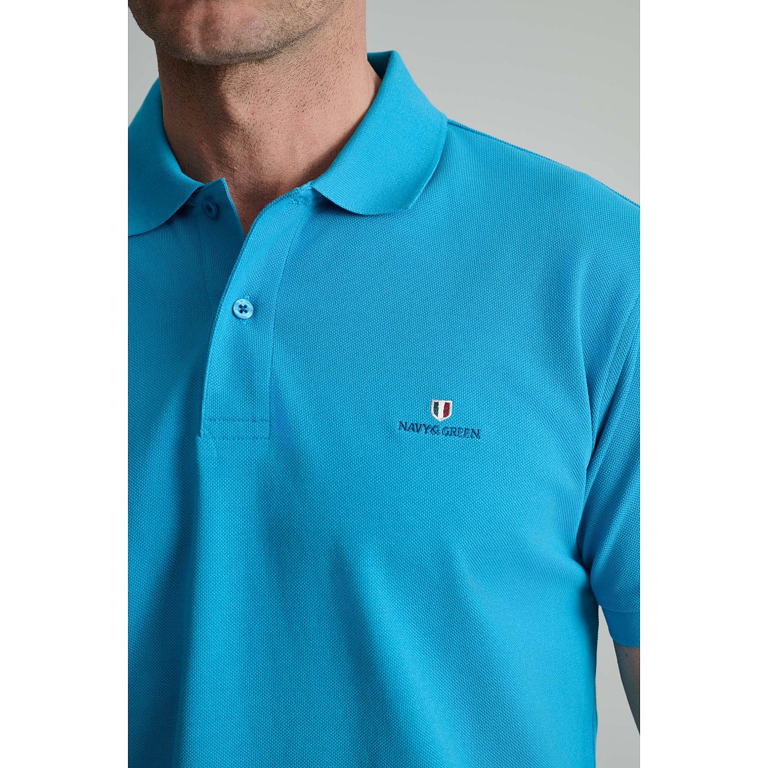 Navy & Green Ανδρική Μπλούζα Polo 100% Βαμβάκι
