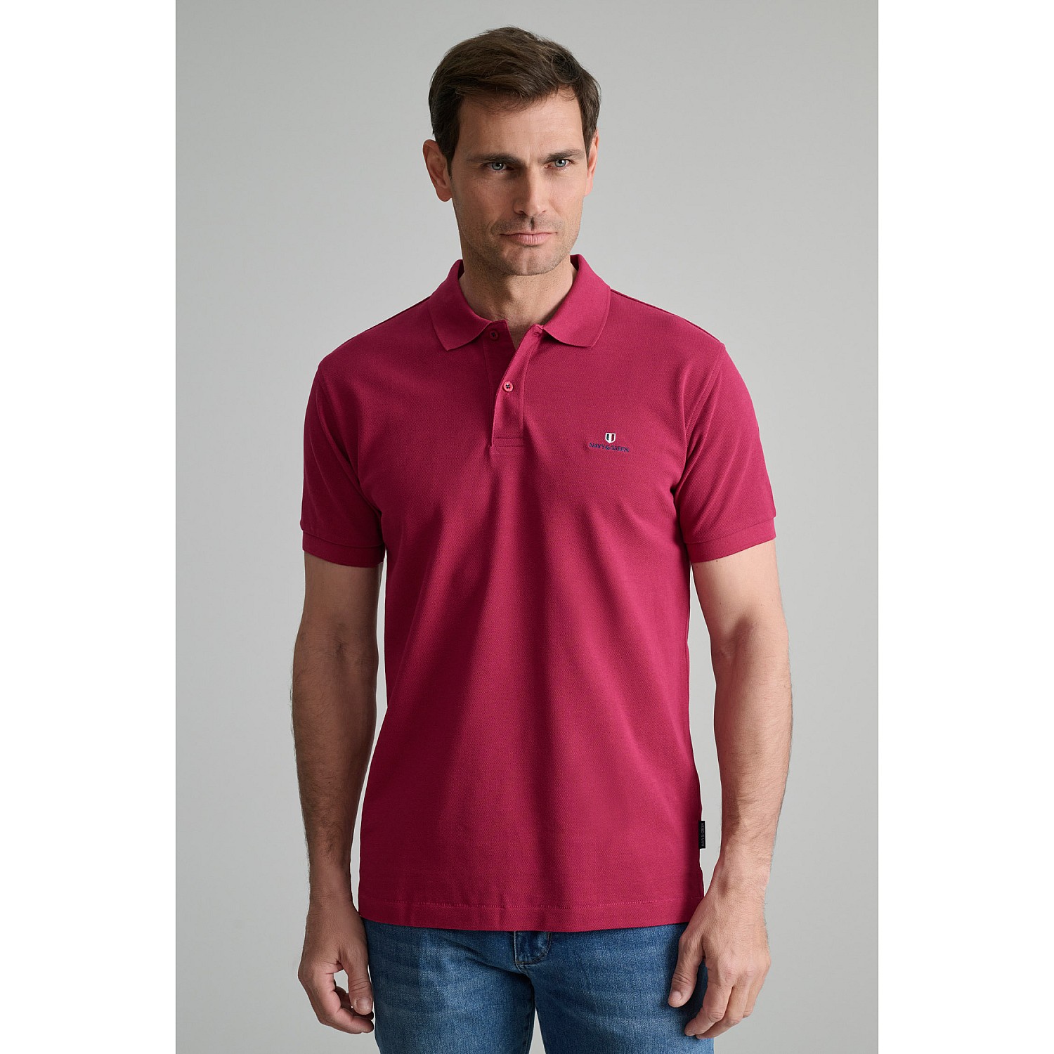 Navy & Green Ανδρική Μπλούζα Polo 100% Βαμβάκι