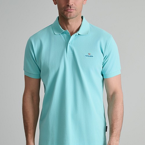 Navy & Green Ανδρική Μπλούζα Polo 100% Βαμβάκι