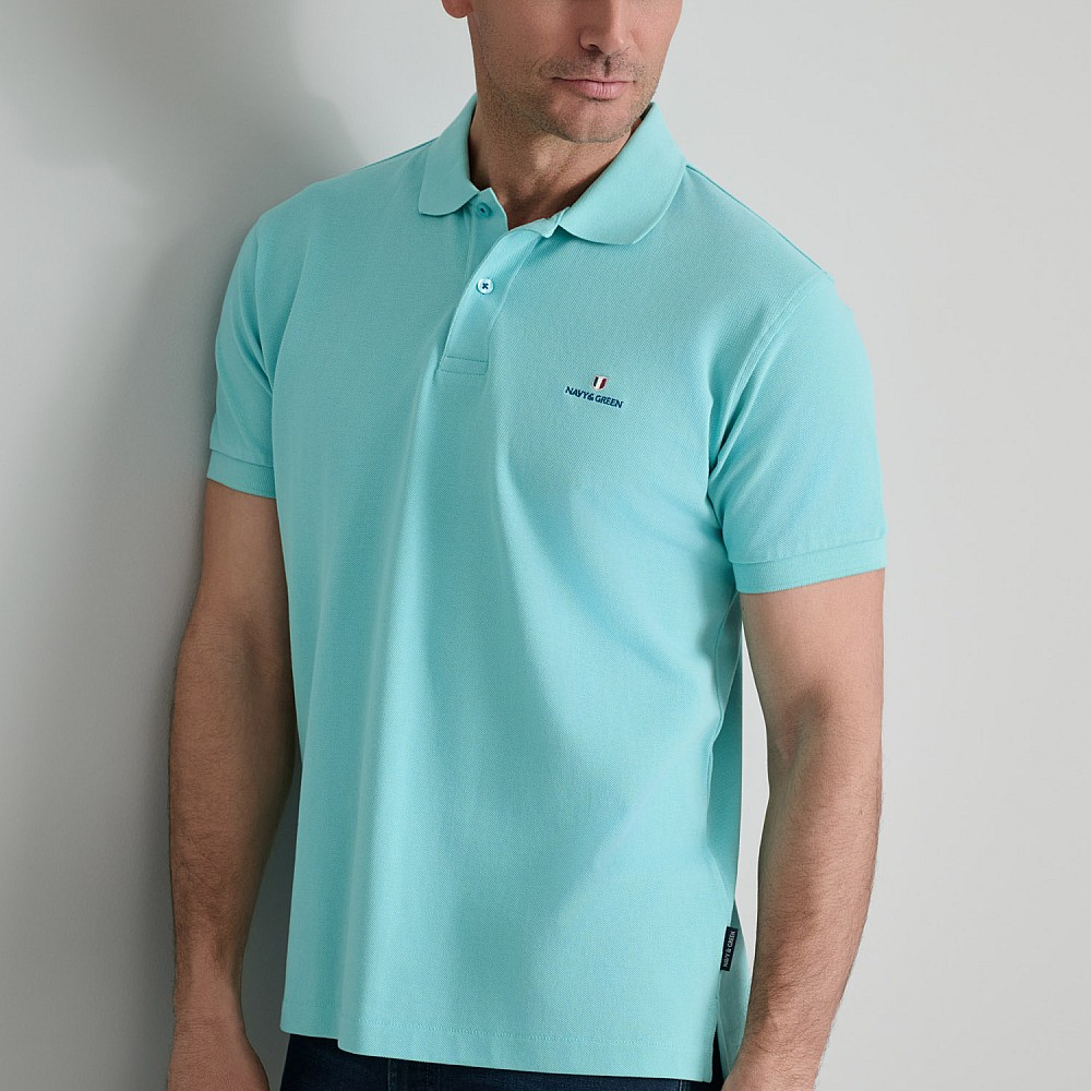 Navy & Green Ανδρική Μπλούζα Polo 100% Βαμβάκι