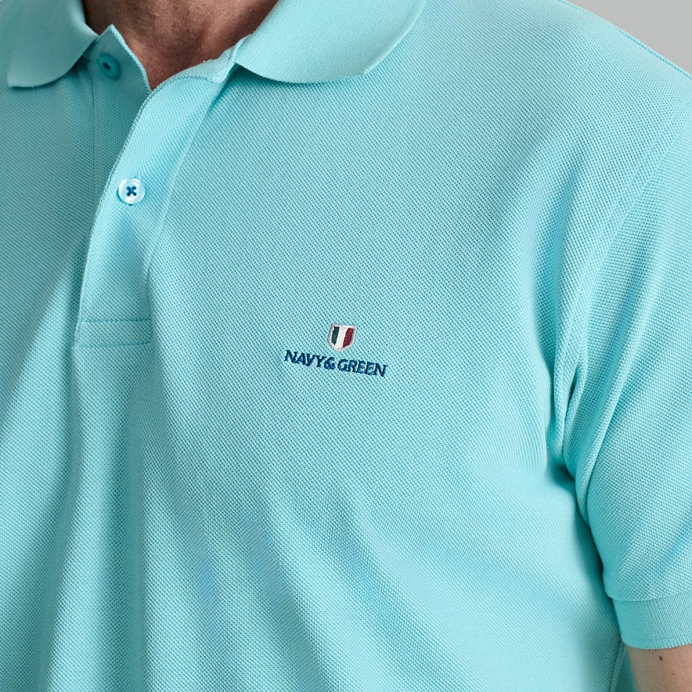 Navy & Green Ανδρική Μπλούζα Polo 100% Βαμβάκι