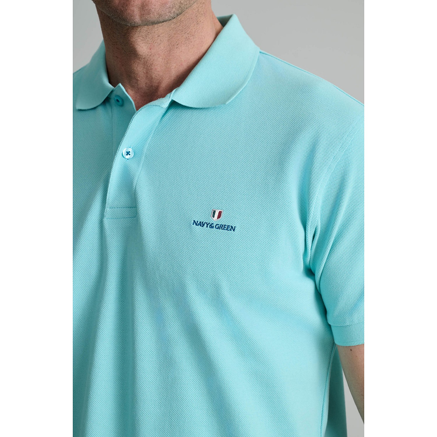 Navy & Green Ανδρική Μπλούζα Polo 100% Βαμβάκι