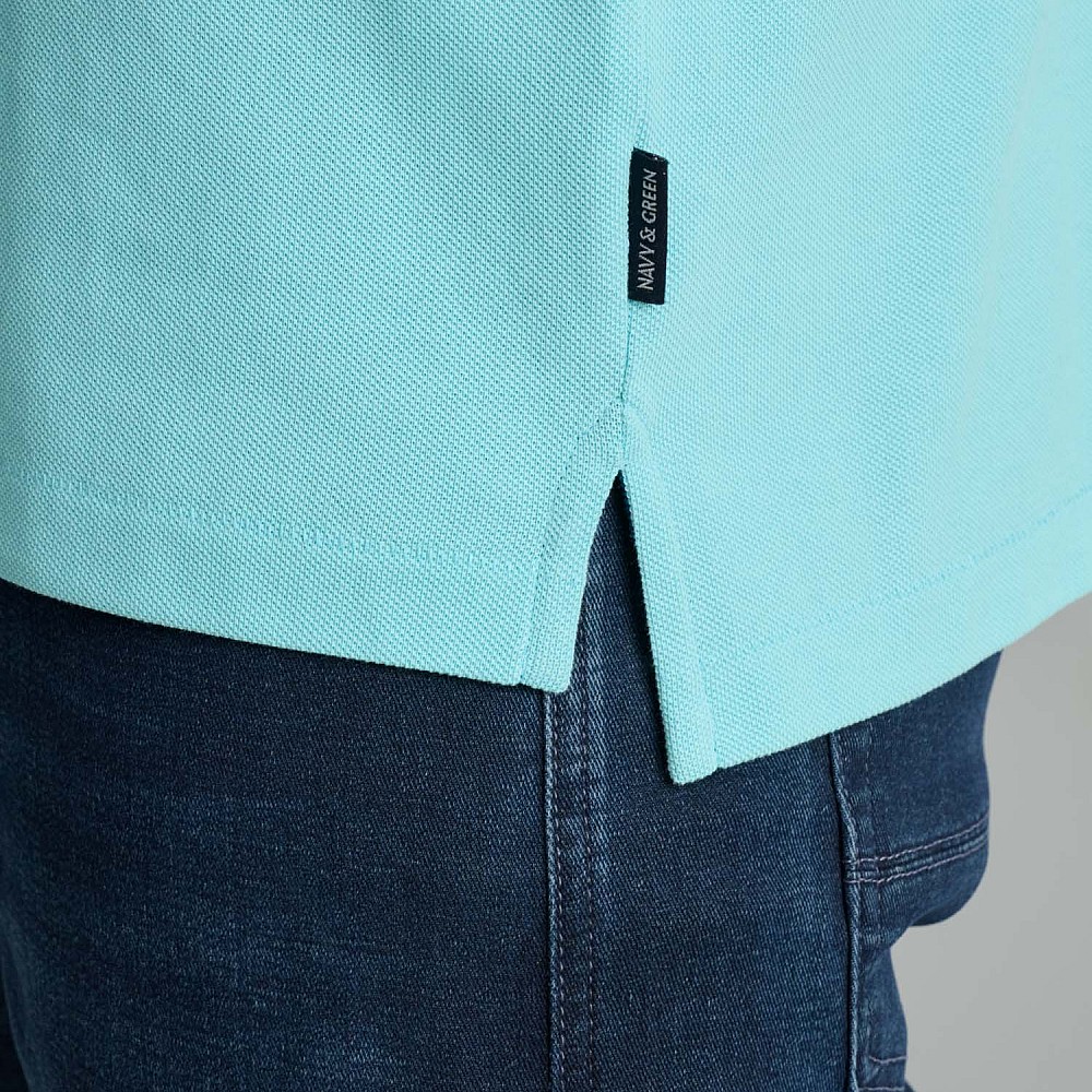 Navy & Green Ανδρική Μπλούζα Polo 100% Βαμβάκι