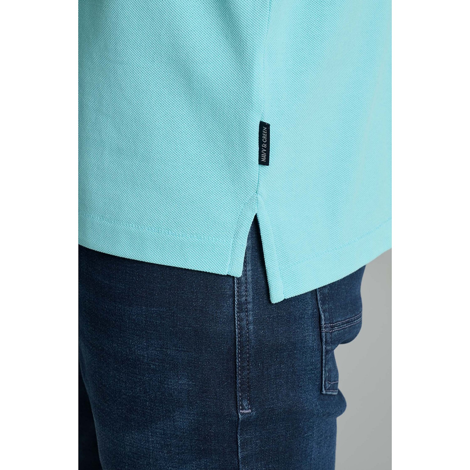 Navy & Green Ανδρική Μπλούζα Polo 100% Βαμβάκι