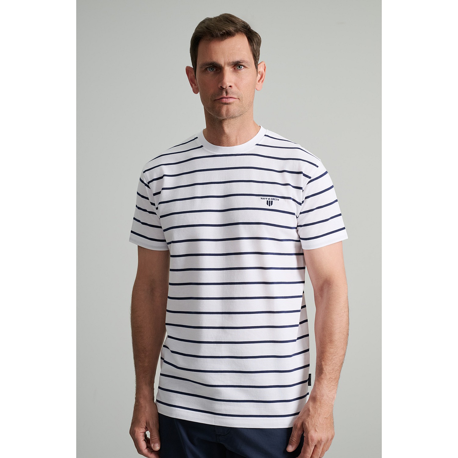 Navy & Green Ανδρική Μπλούζα Polo 100% Βαμβάκι