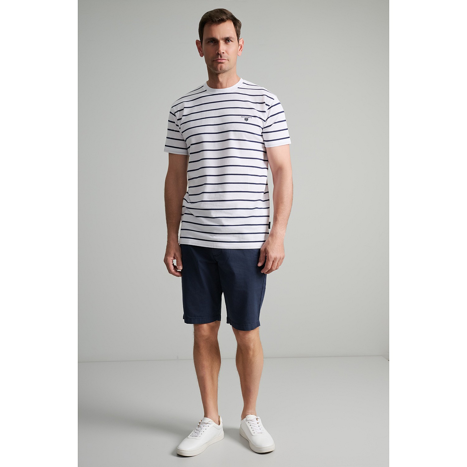 Navy & Green Ανδρική Μπλούζα Polo 100% Βαμβάκι