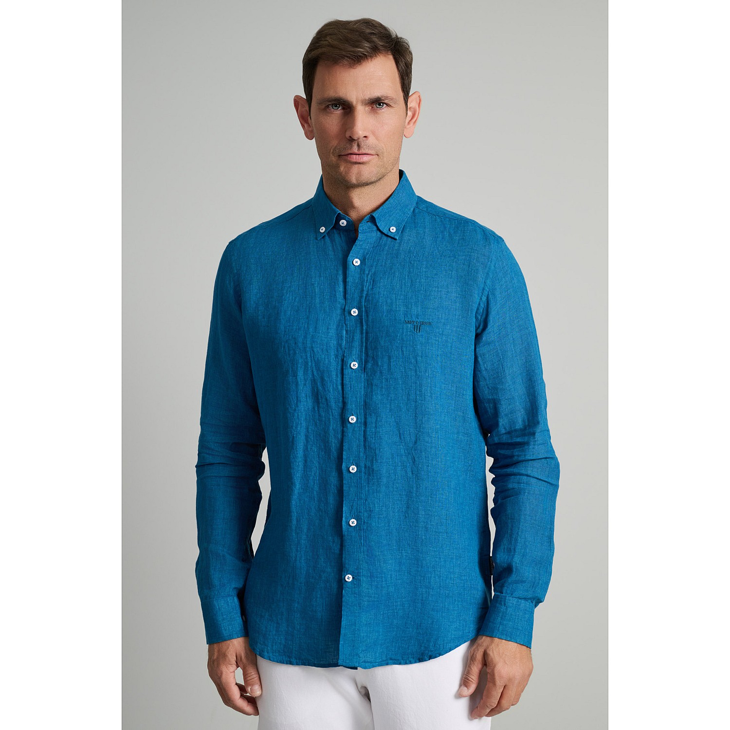Navy & Green Ανδρικό Πουκάμισο Comfort Fit