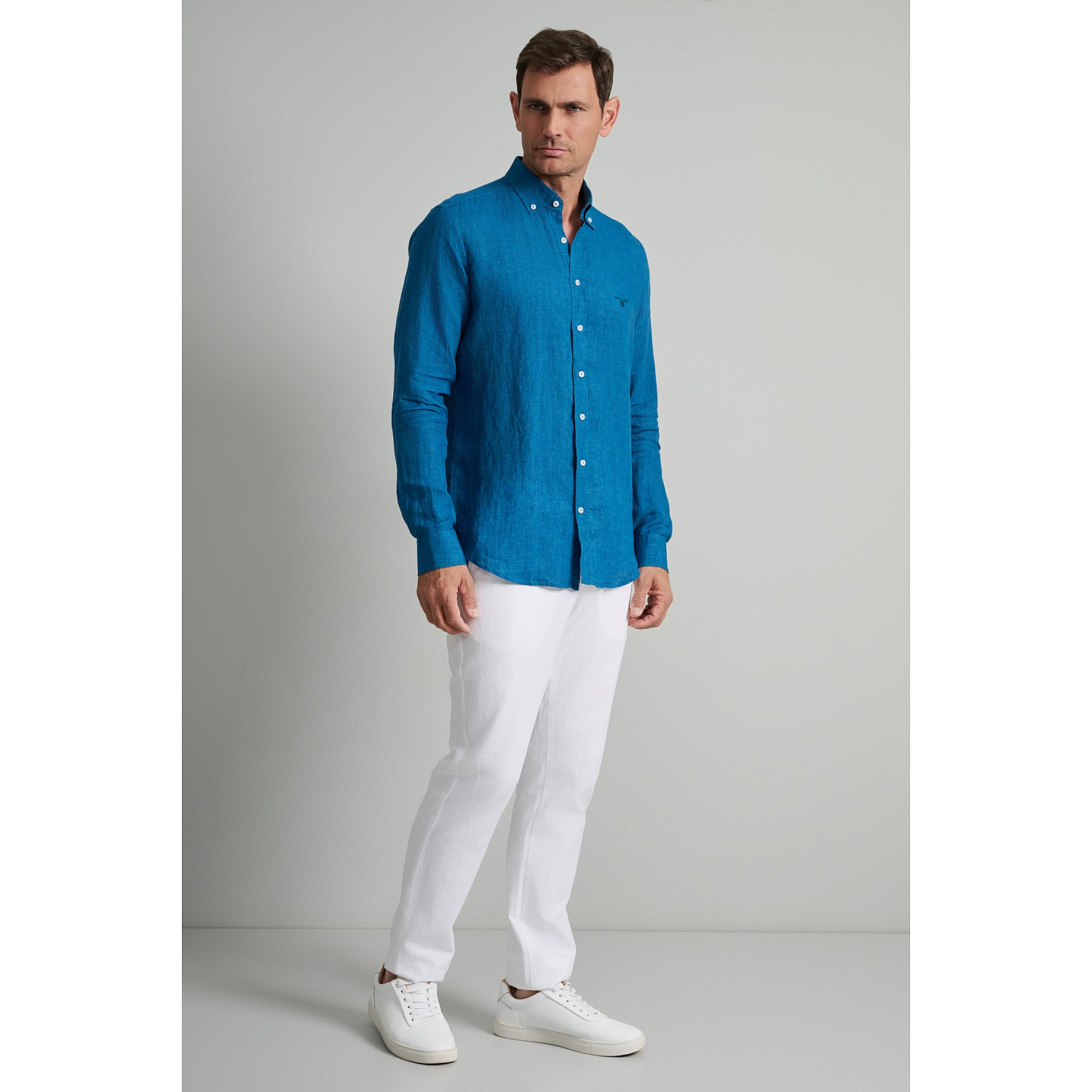 Navy & Green Ανδρικό Πουκάμισο Comfort Fit