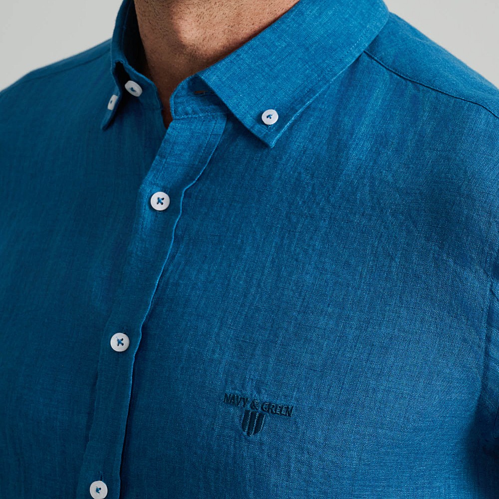 Navy & Green Ανδρικό Πουκάμισο Comfort Fit