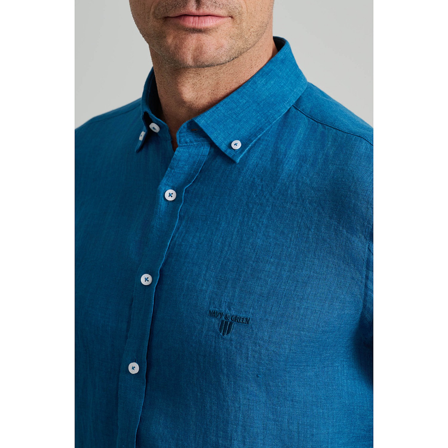 Navy & Green Ανδρικό Πουκάμισο Comfort Fit