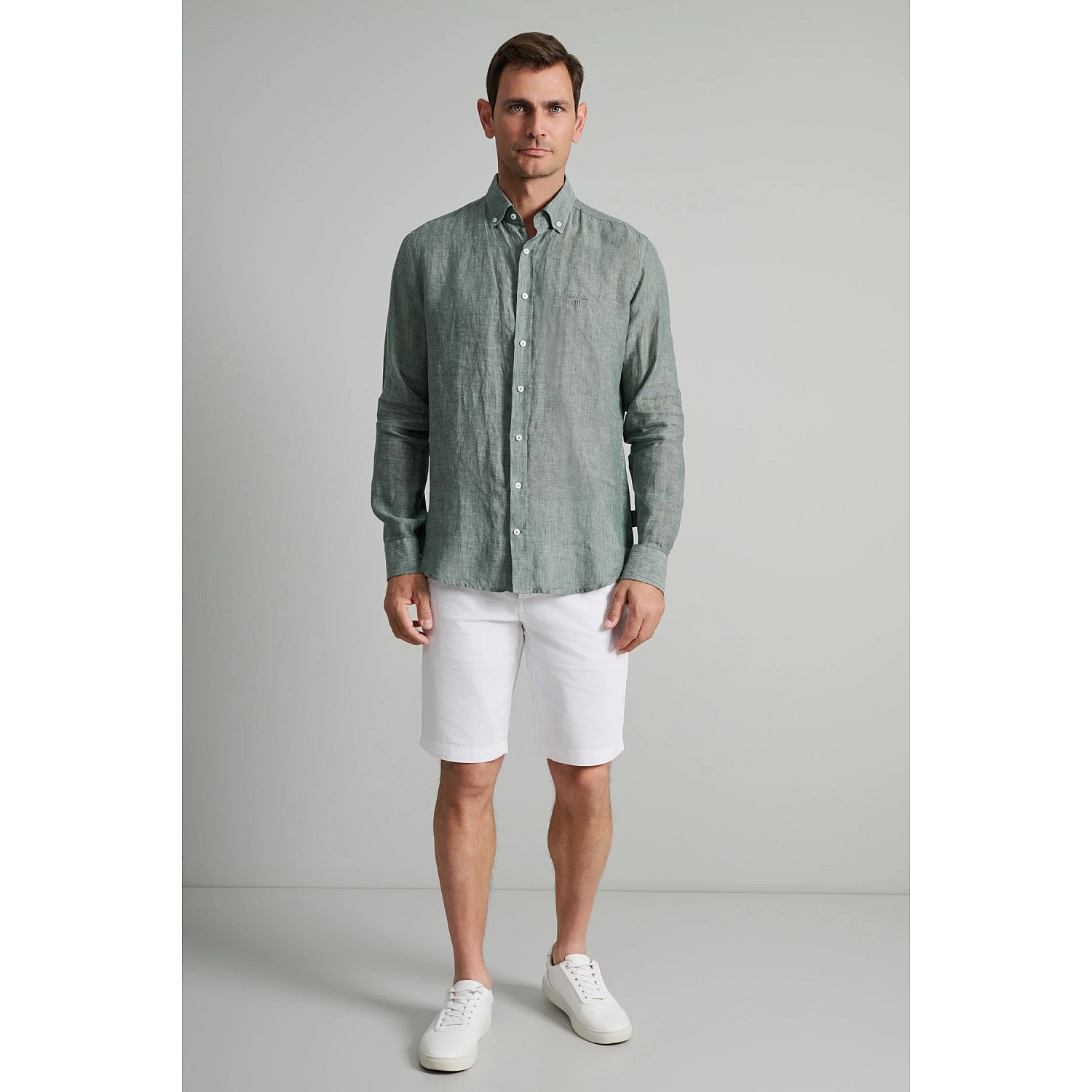 Navy & Green Ανδρικό Πουκάμισο Comfort Fit