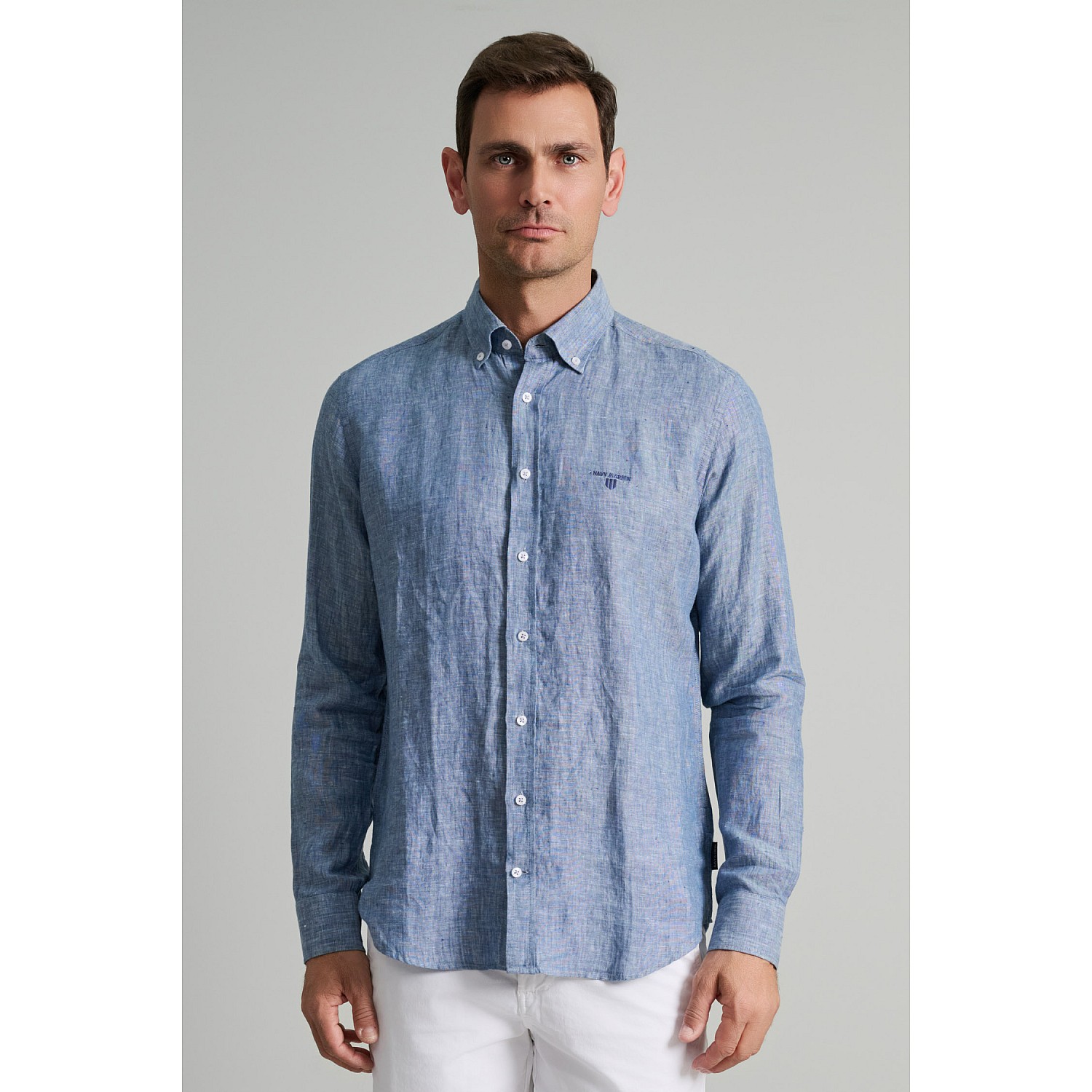 Navy & Green Ανδρικό Πουκάμισο Comfort Fit