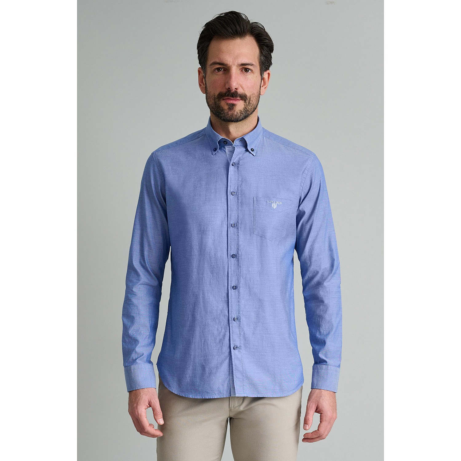 Navy & Green Ανδρικό Πουκάμισο Comfort Fit