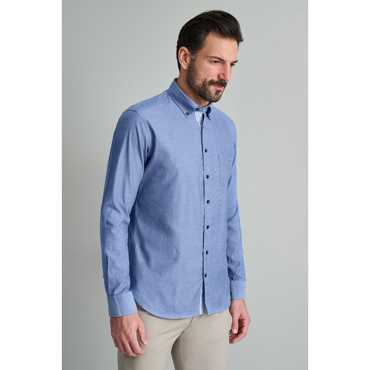 Navy & Green Ανδρικό Πουκάμισο Comfort Fit