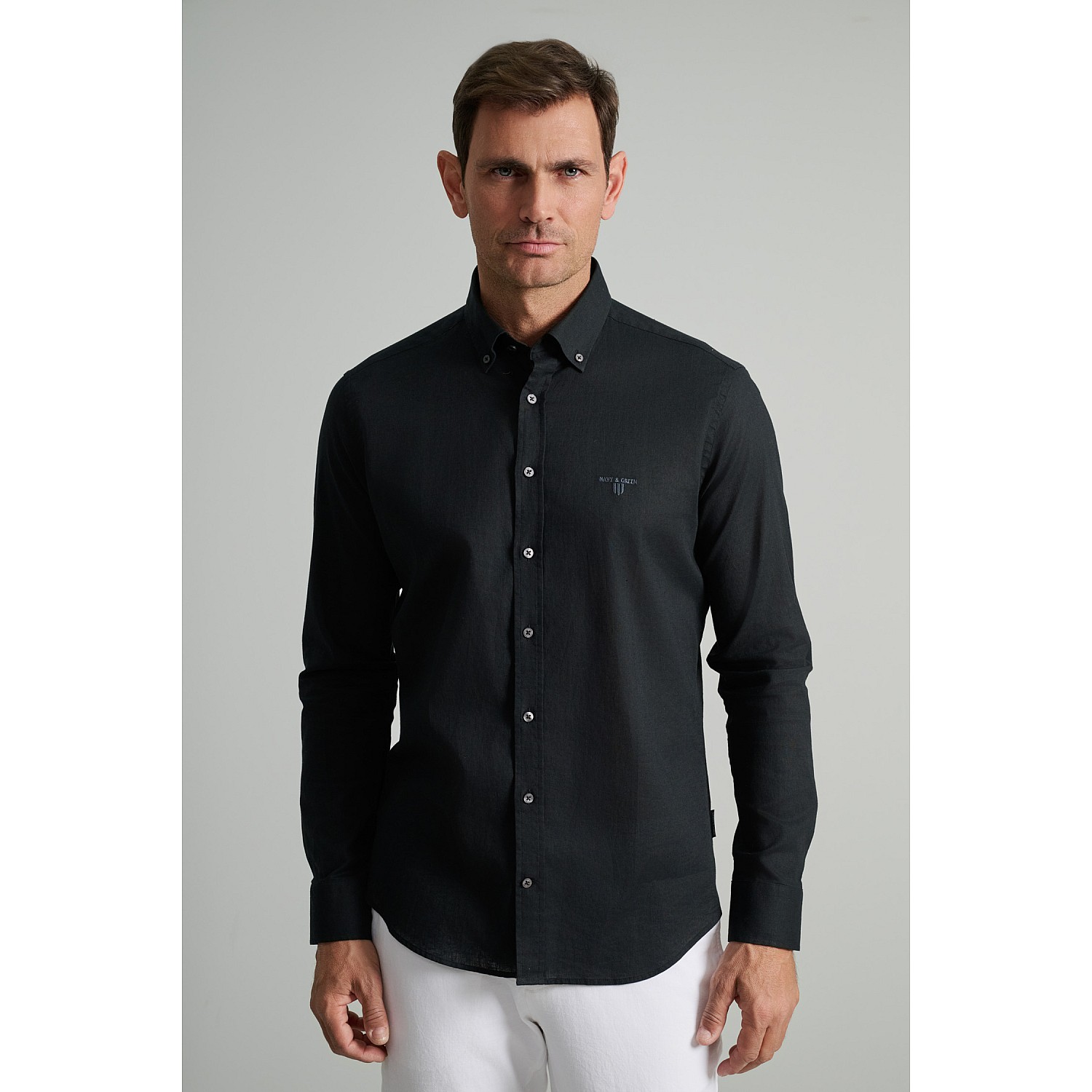 Navy & Green Ανδρικό Πουκάμισο Comfort Fit