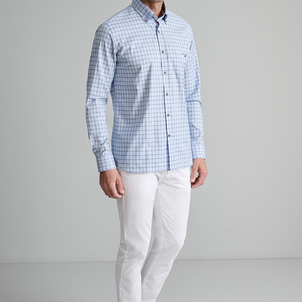 Navy & Green Ανδρικό Πουκάμισο Comfort Fit