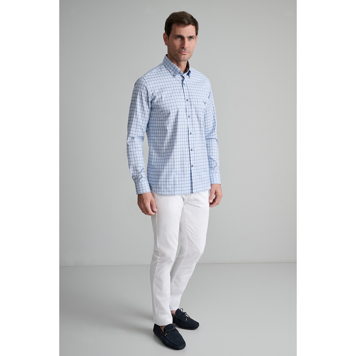 Navy & Green Ανδρικό Πουκάμισο Comfort Fit