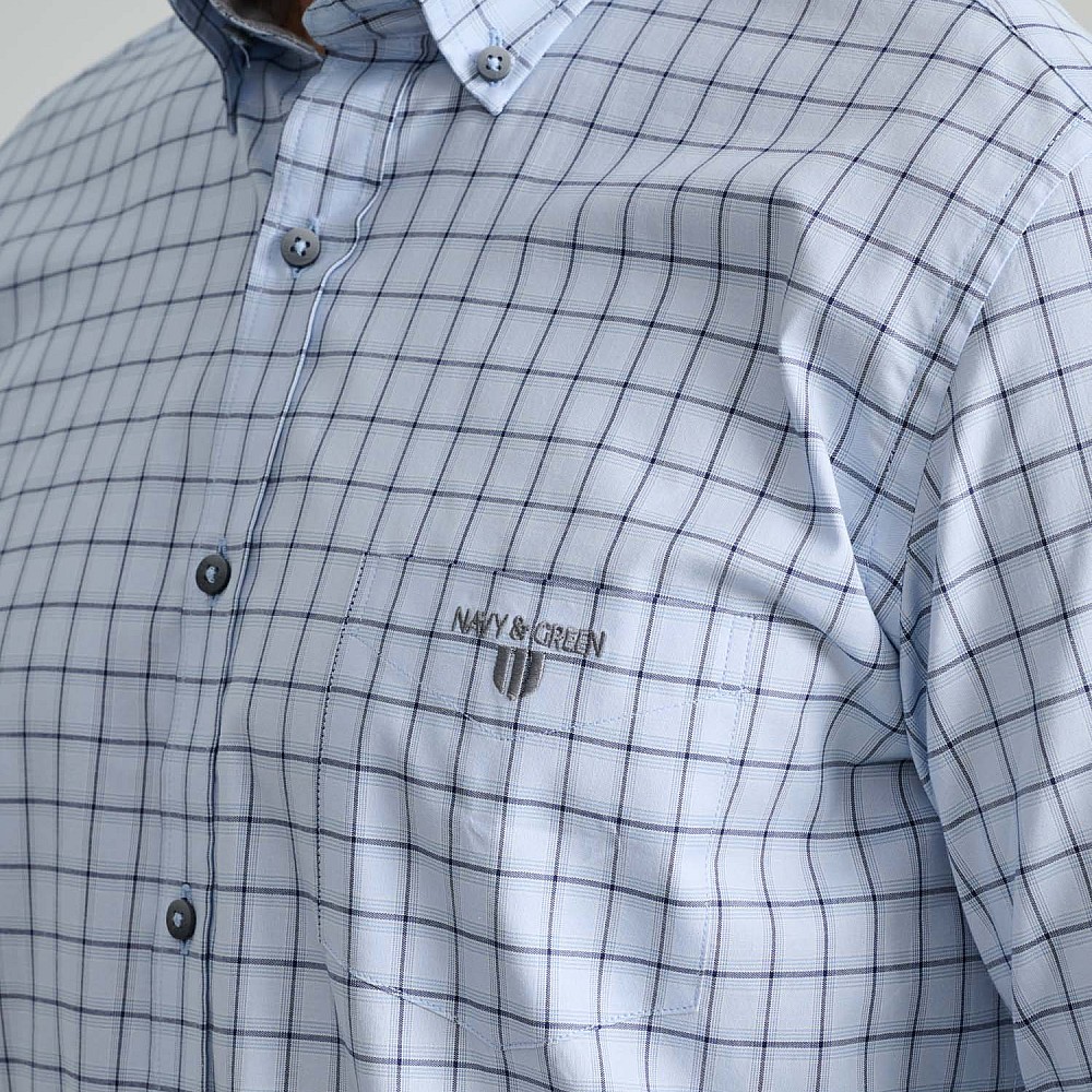 Navy & Green Ανδρικό Πουκάμισο Comfort Fit