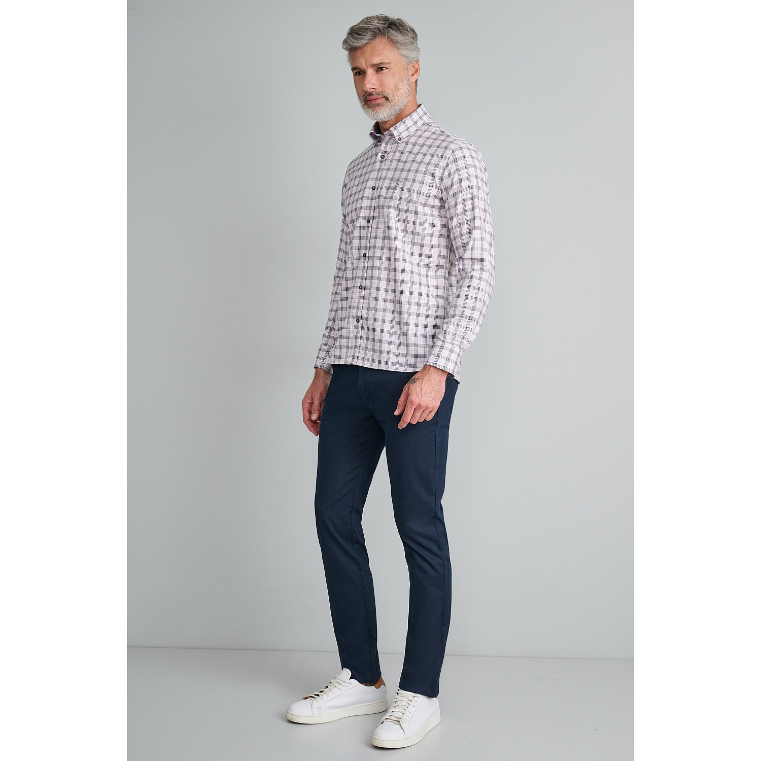 Navy & Green Ανδρικό Πουκάμισο Comfort Fit