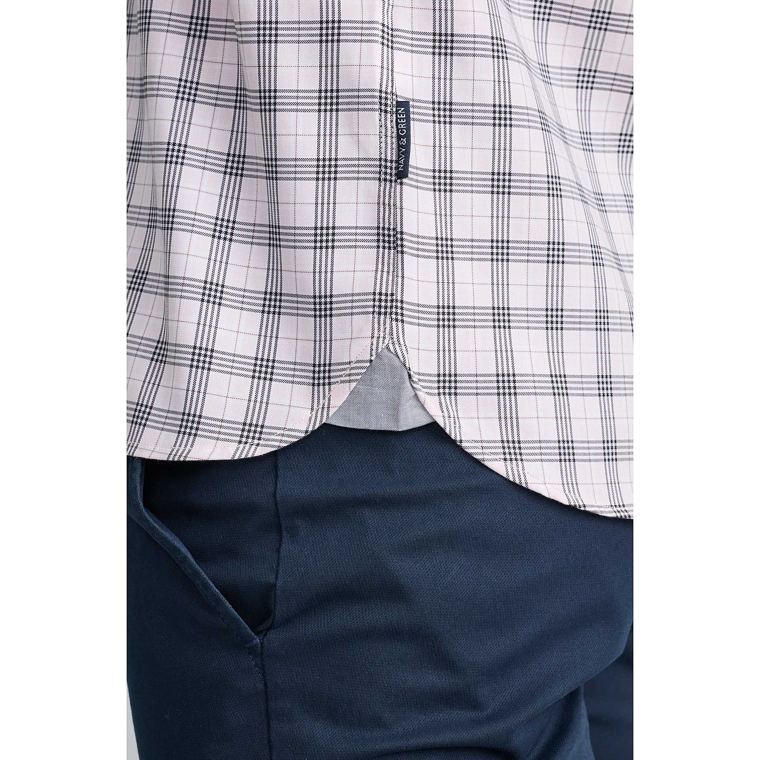 Navy & Green Ανδρικό Πουκάμισο Comfort Fit