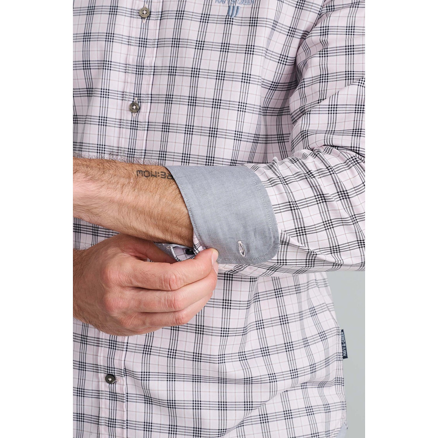 Navy & Green Ανδρικό Πουκάμισο Comfort Fit
