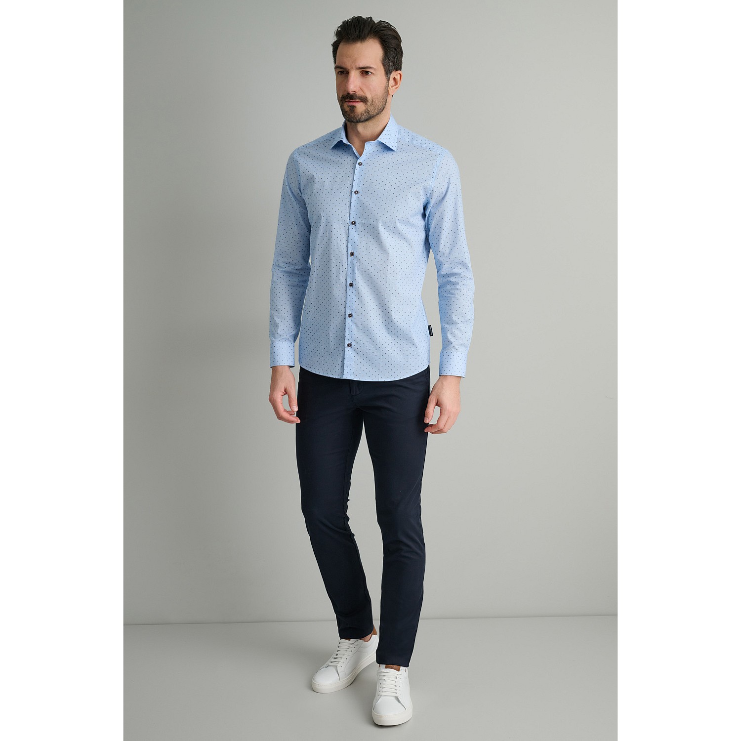 Navy & Green Ανδρικό Πουκάμισο Comfort Fit