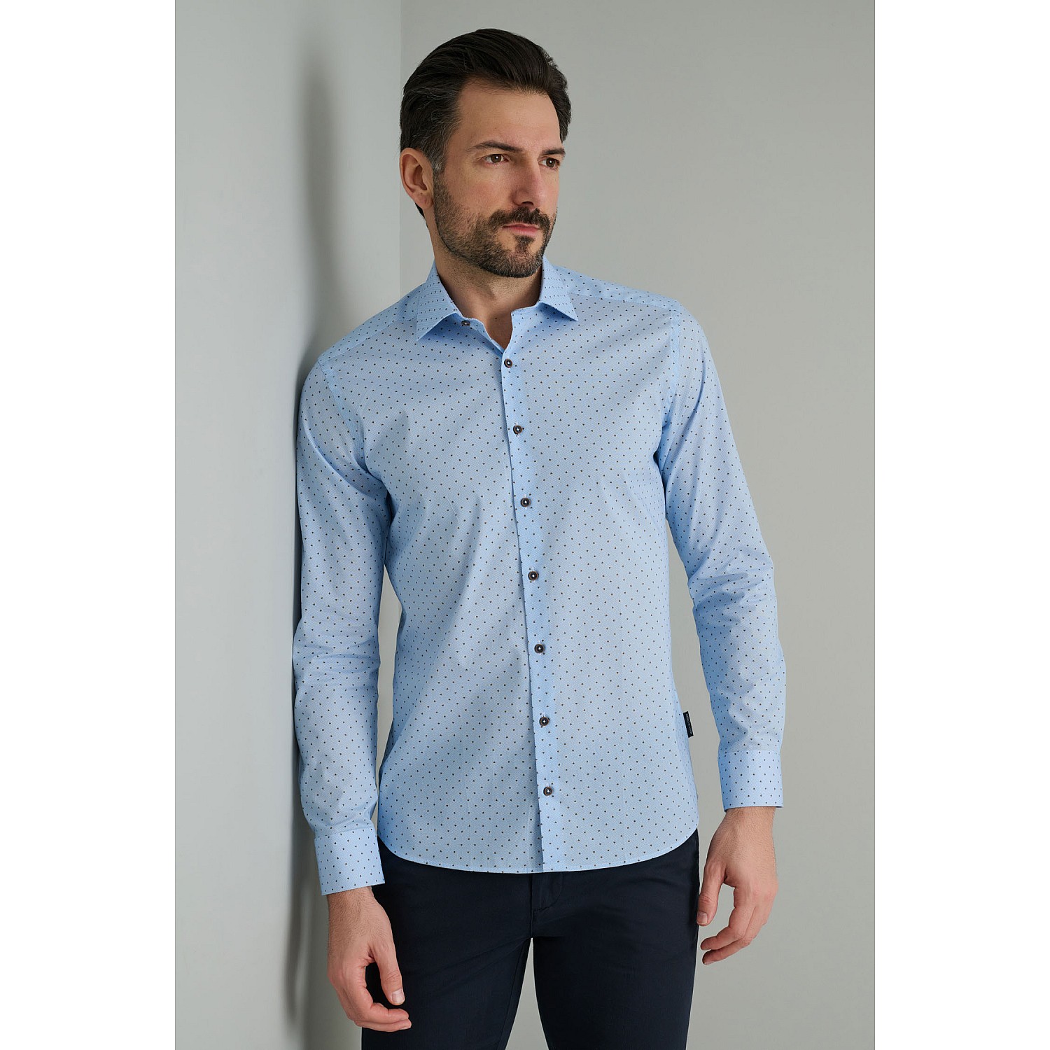 Navy & Green Ανδρικό Πουκάμισο Comfort Fit
