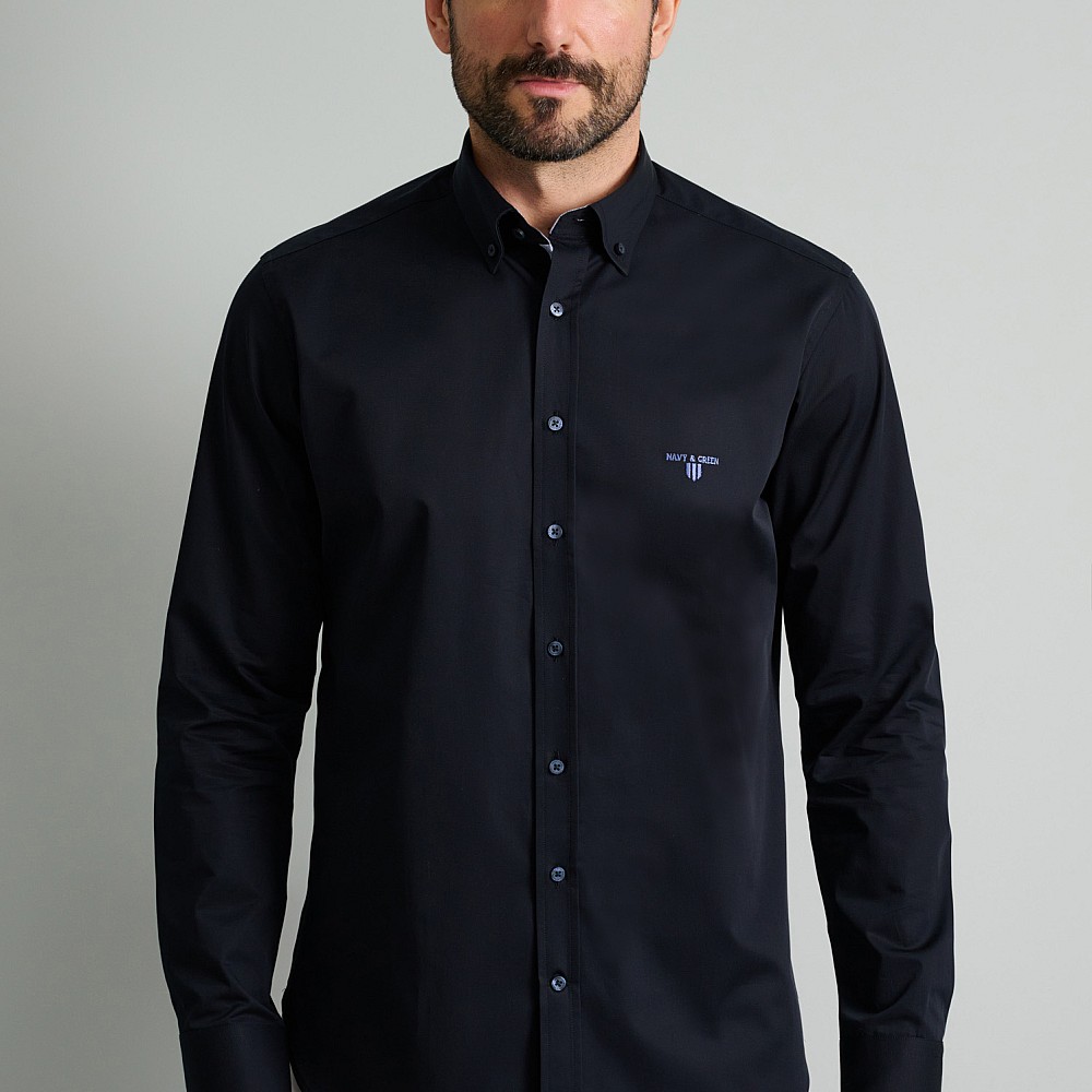 Navy & Green Ανδρικό Πουκάμισο Comfort Fit