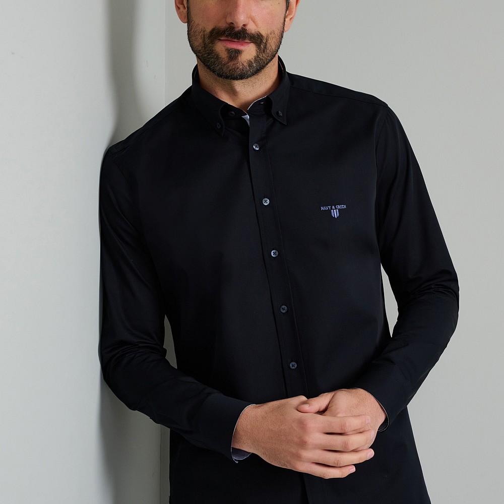 Navy & Green Ανδρικό Πουκάμισο Comfort Fit