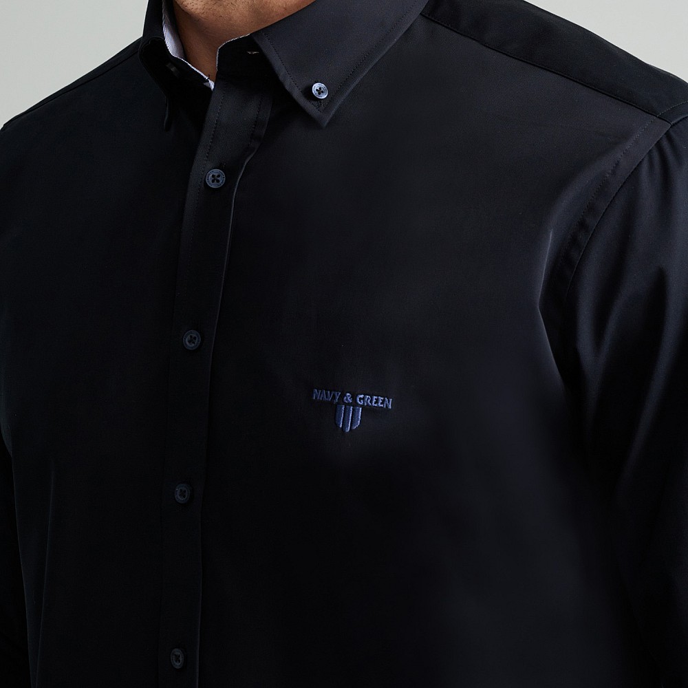 Navy & Green Ανδρικό Πουκάμισο Comfort Fit
