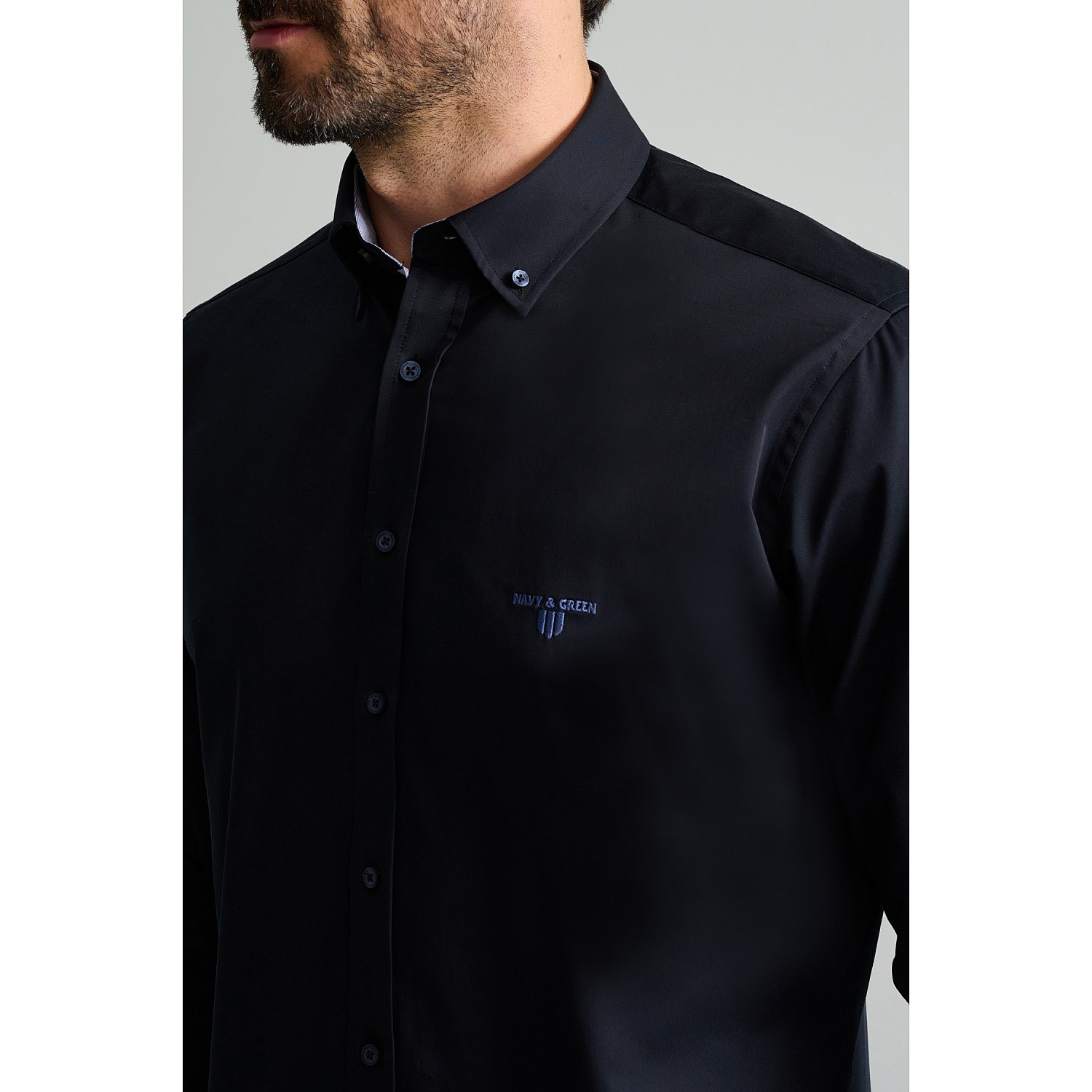 Navy & Green Ανδρικό Πουκάμισο Comfort Fit
