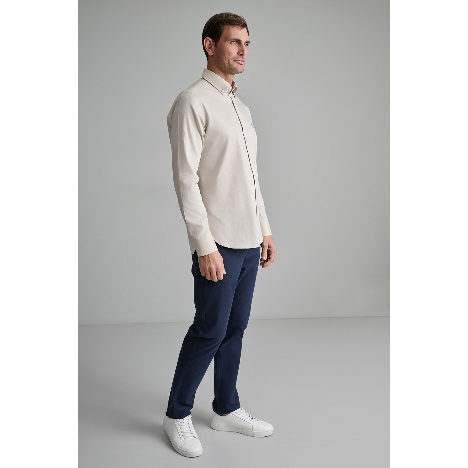 Navy & Green Ανδρικό Πουκάμισο Comfort Fit