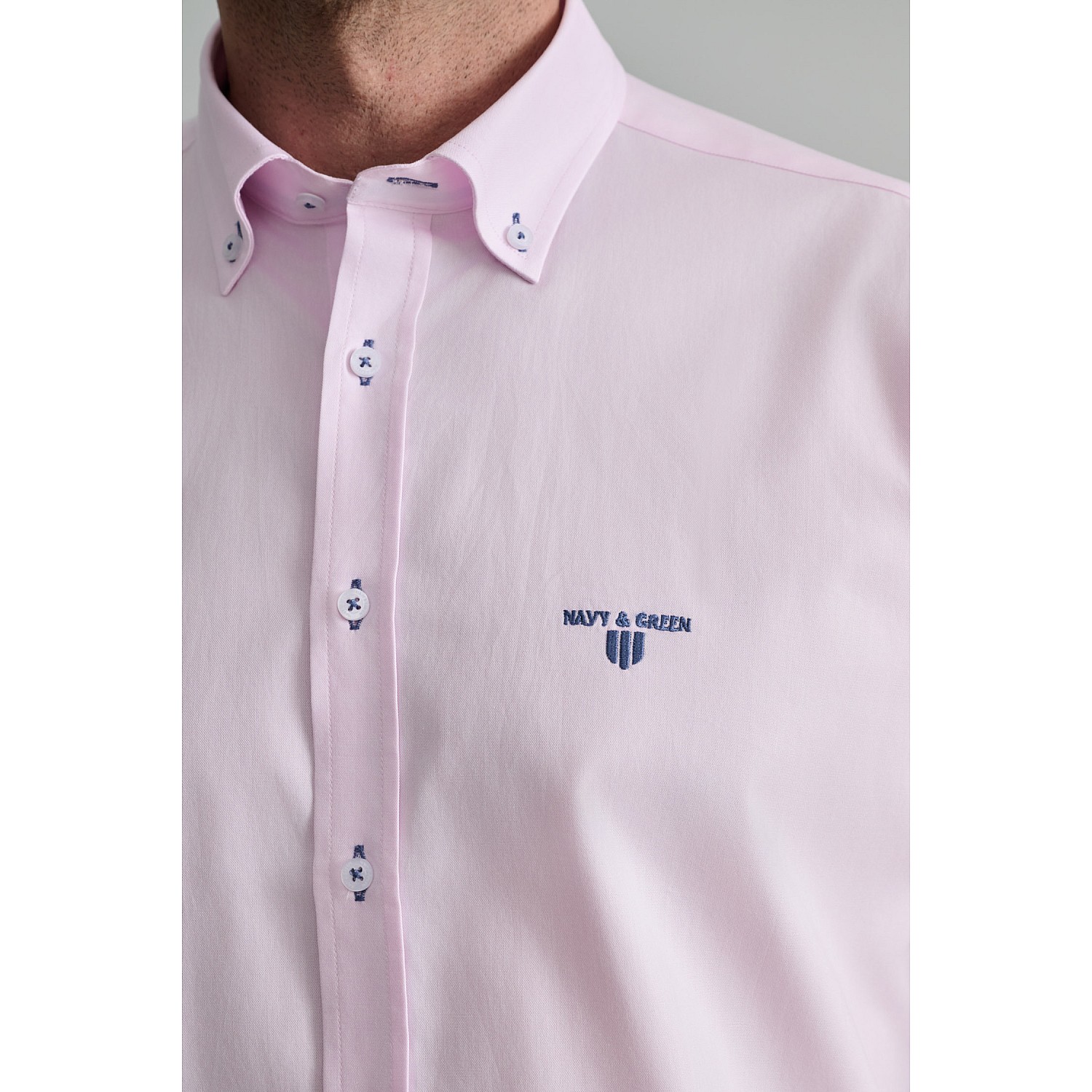 Navy & Green Ανδρικό Πουκάμισο Comfort Fit