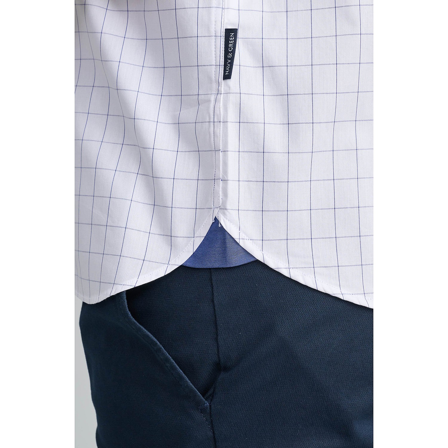 Navy & Green Ανδρικό Πουκάμισο Comfort Fit