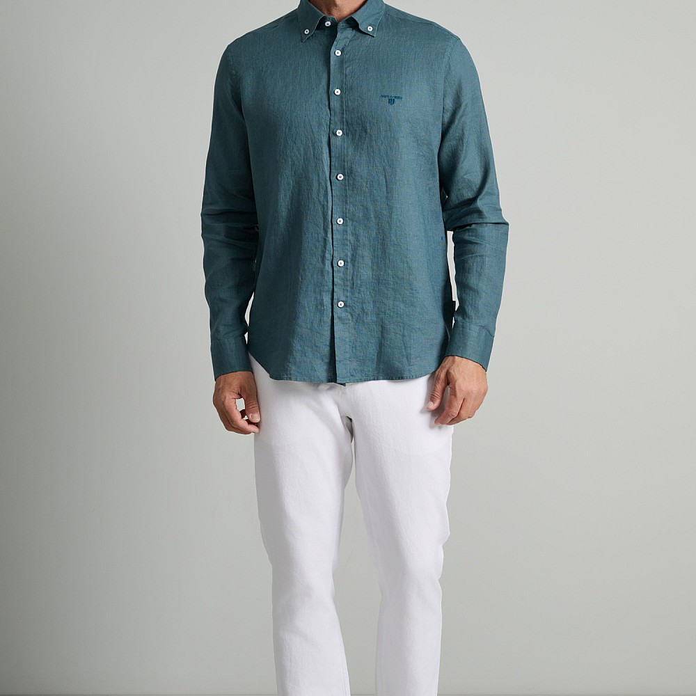 Navy & Green Ανδρικό Πουκάμισο Comfort Fit